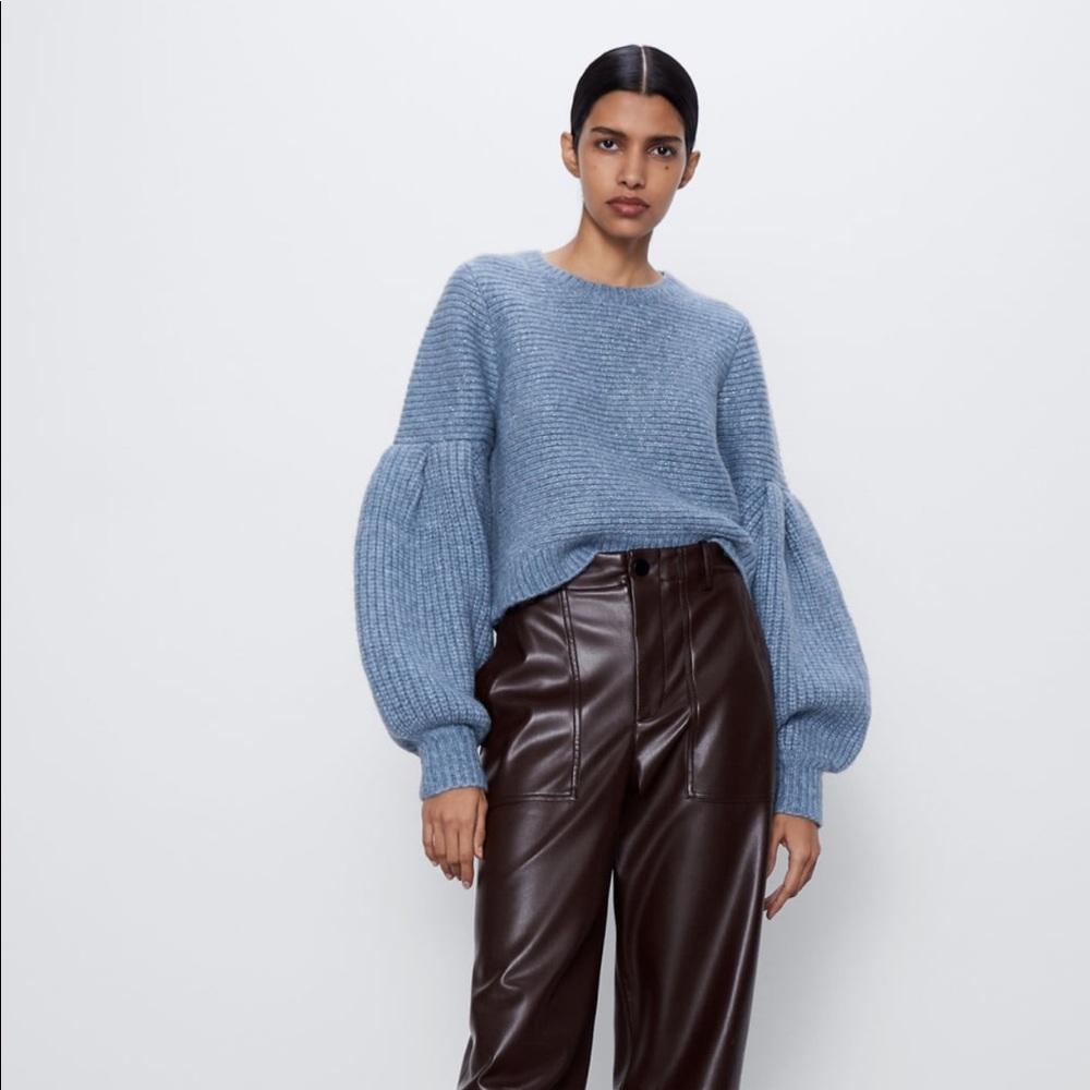 ⚡️MOVING SALE ⚡️Zara wool blend balloon sleeve sweater ⚡️MOVING SALE ⚡️ - Picture 4 of 10